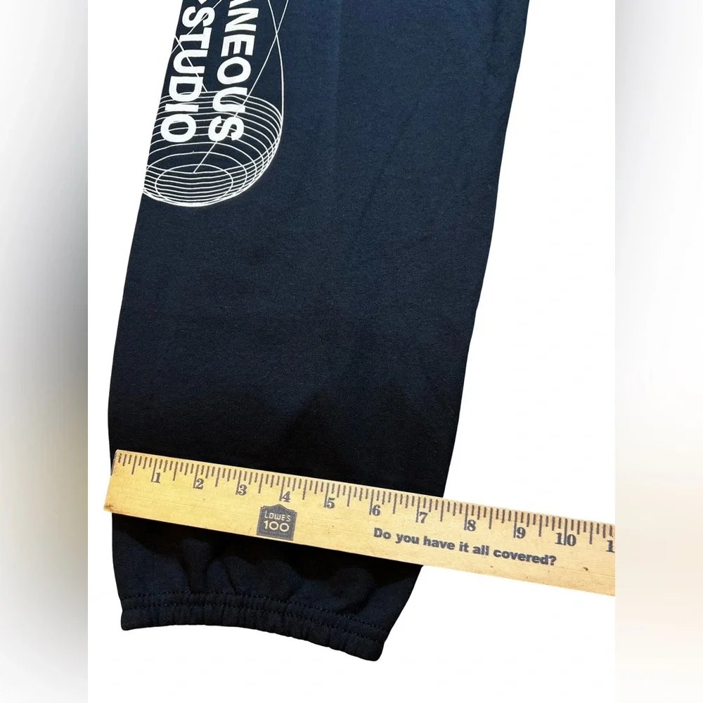 Misc. Design Studio Black Graphic Sweatpants Embrace‎ the Journey Joggers large